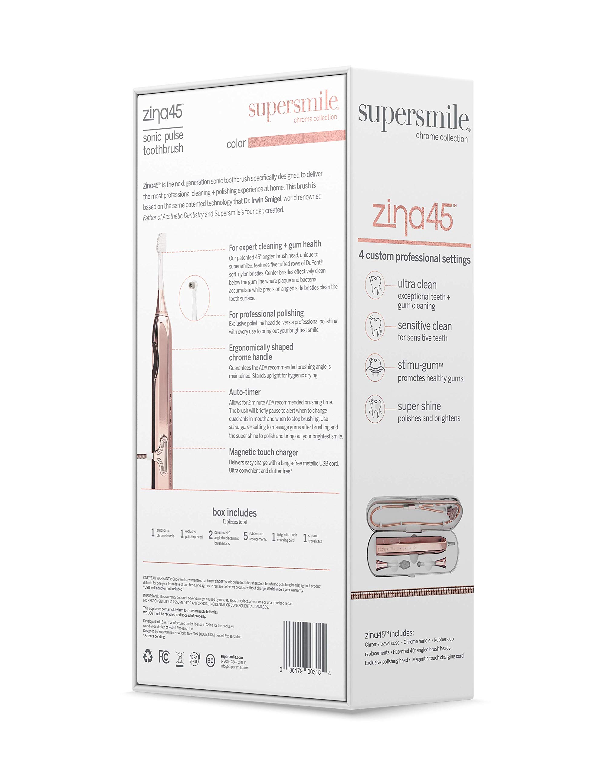 Supersmile Premium Whitening Toothbrush for Sensitive Teeth - Soft Bristles, Gentle Gum Care - Perfect for Travel & Daily Oral Hygiene Routine