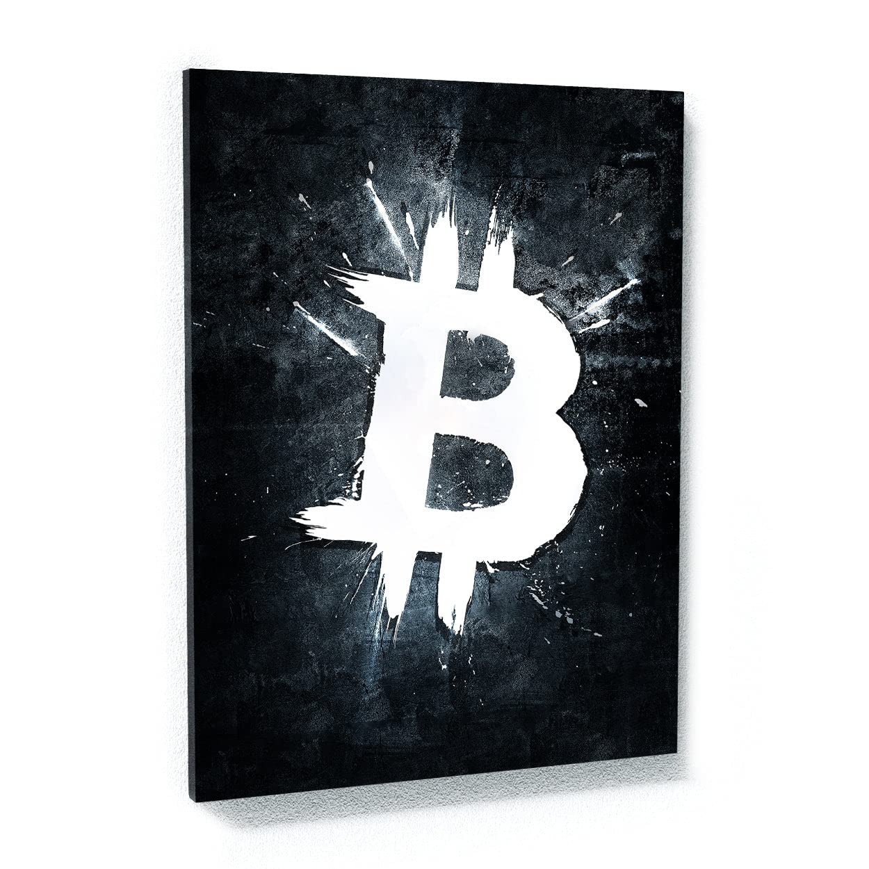 Crypto Canvas Wall Art - Bitcoin & Blockchain Themed Modern Home Decor for Living Room, Office & Gifts