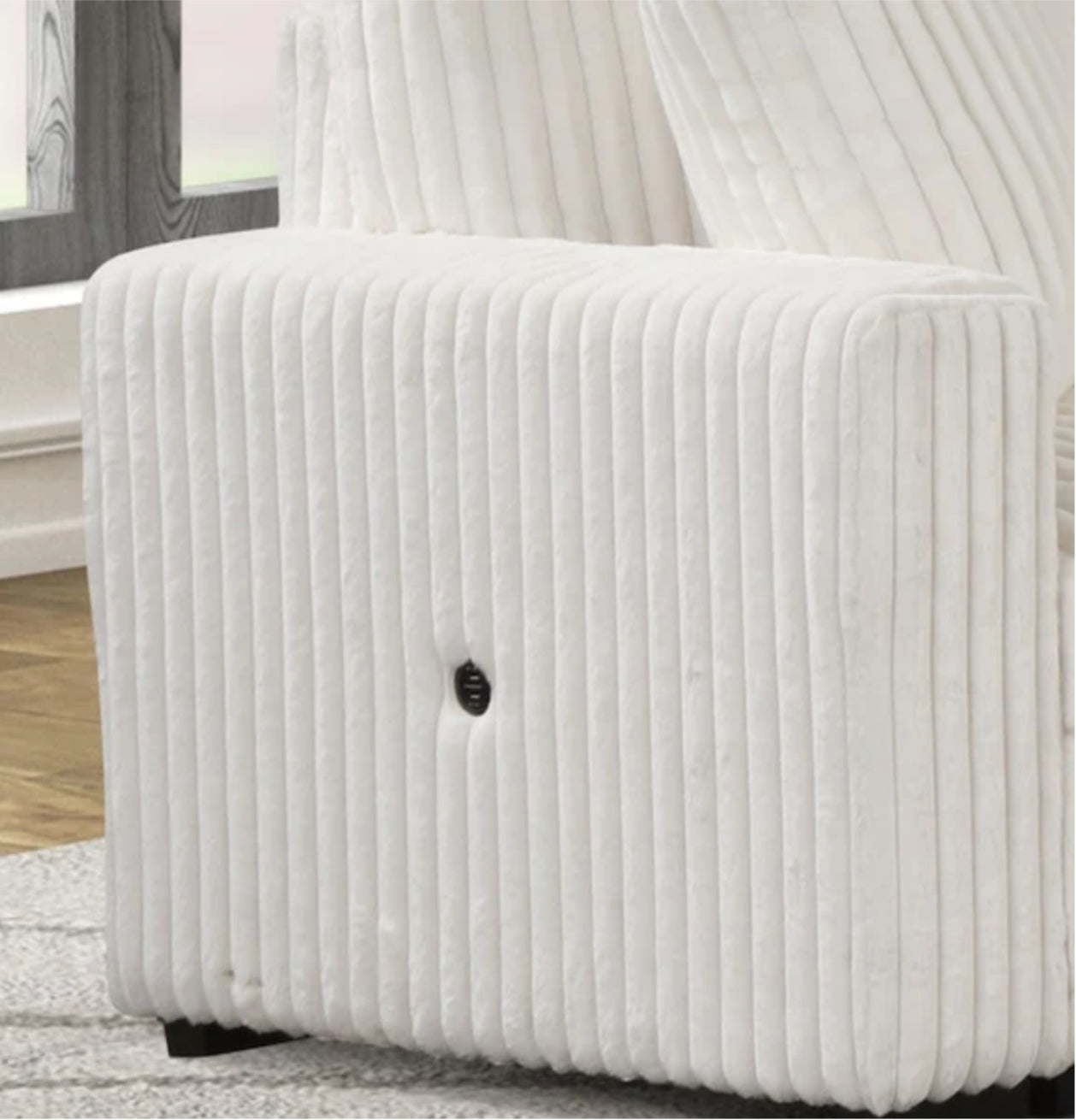Becky Sectional Pull Out Sleeper Sofa with Storage Chaise | Corduroy Fabric | Convertible Couch Bed for Small Spaces | Perfect for Guest Rooms, Apartments & Living Rooms