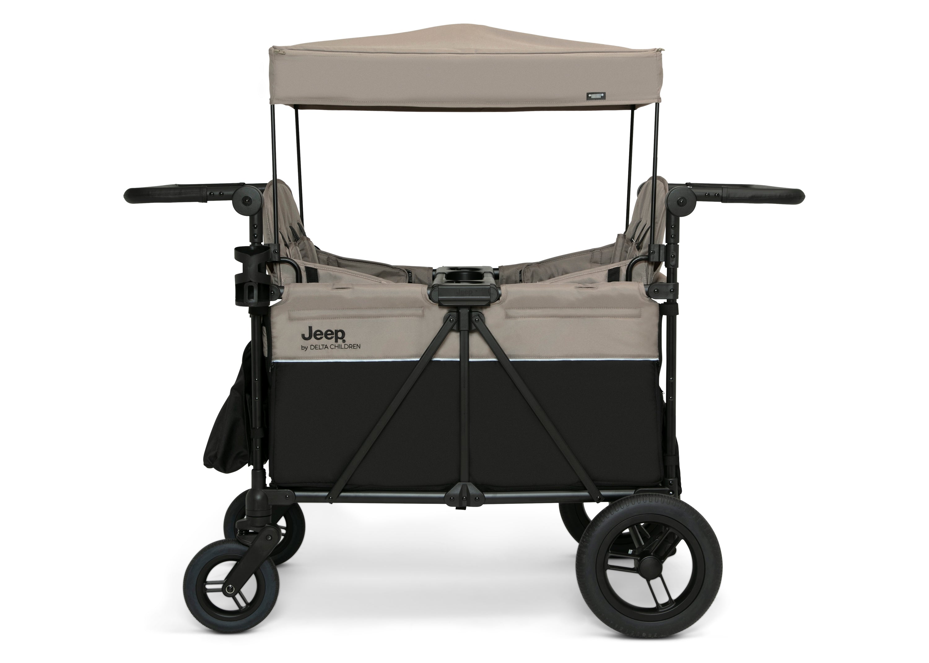 Gladiator 4 Seater Stroller Wagon for Kids - Heavy Duty All-Terrain Push Wagon with Canopy & Storage | Perfect for Beach, Park, Zoo & Family Outings