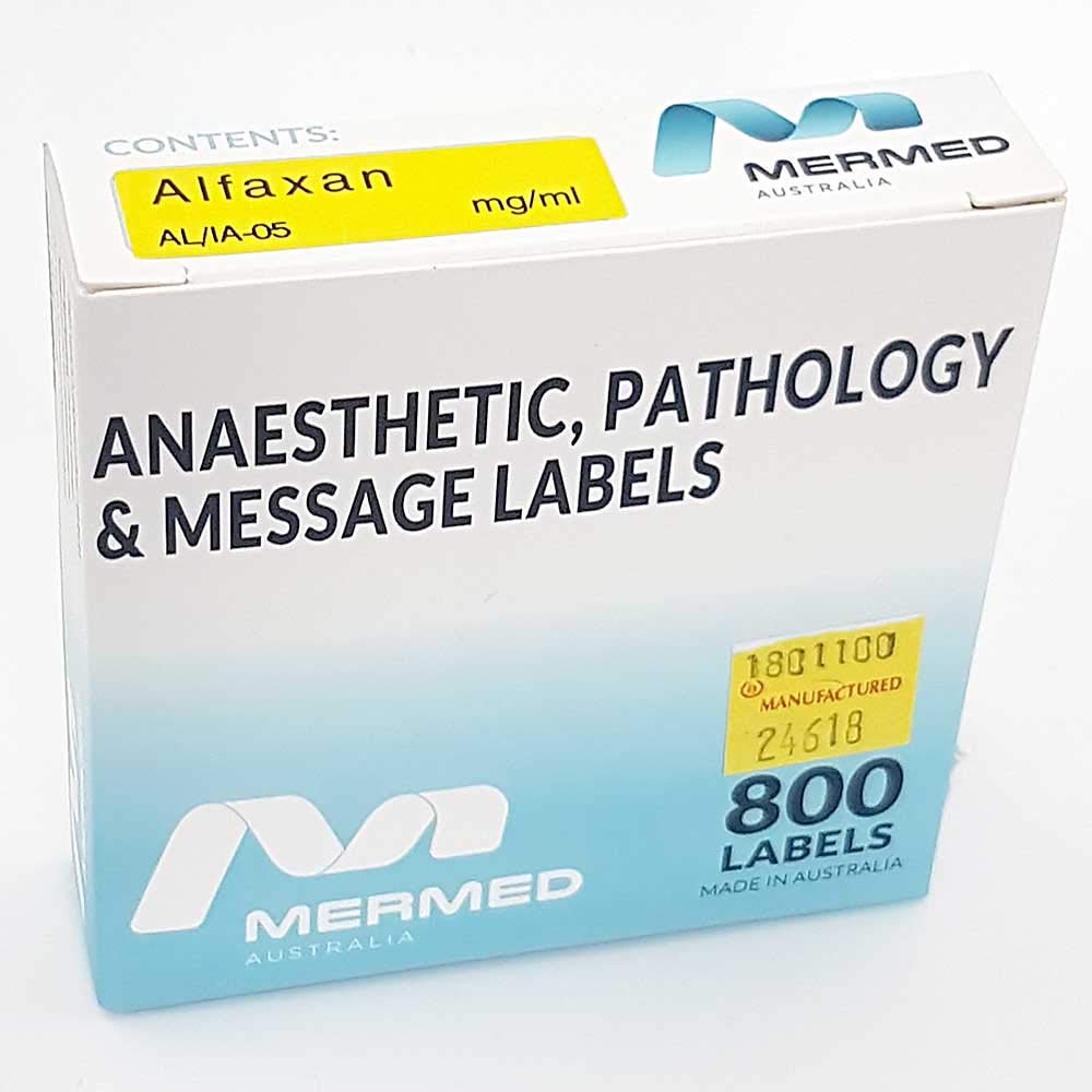 Alfaxan Anesthetic Syringe Labels - 800 Latex-Free Medical Labels on Roll (1