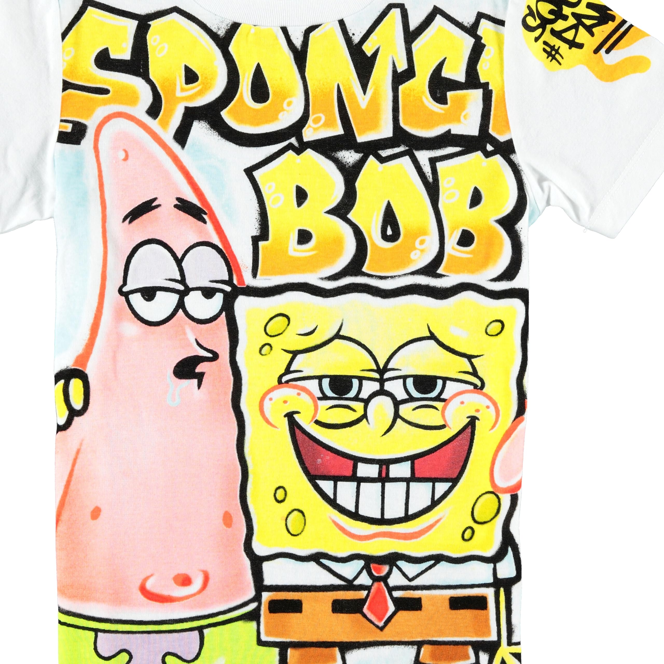 SpongeBob SquarePants Boys Cartoon Character Short Sleeve T-Shirt - Nickelodeon Kids Tee with Spongebob, Patrick, Squidward & Mr Krabs - Boys Sizes 4-20 - Perfect for Birthday Gifts, School Wear & Casual Outfits