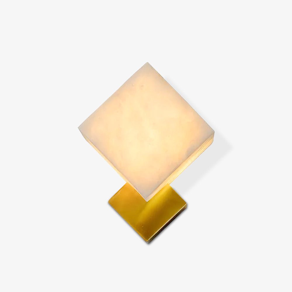 Modern Alabaster Wall Sconce - Handcrafted Lighting Fixture for Bedroom, Living Room & Hallway - Dimmable LED Wall Light with Natural Stone Texture