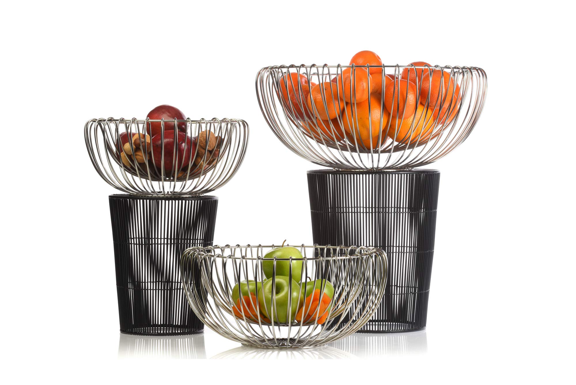 IMPULSE! Comet Stainless Steel Serving Bowl - Small Silver Kitchen Bowl for Fruit, Salad, Nuts, Party Decor & Table Setting - Elegant Modern Serving Dish for Entertaining
