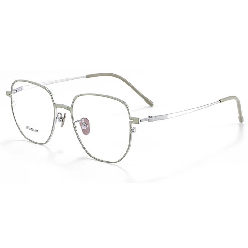 Aror Unisex Full Rim Polygon Square Titanium Eyeglasses 47813 - Lightweight Durable Frame for Work, Reading & Fashion | Trendy Square Glasses for Men & Women