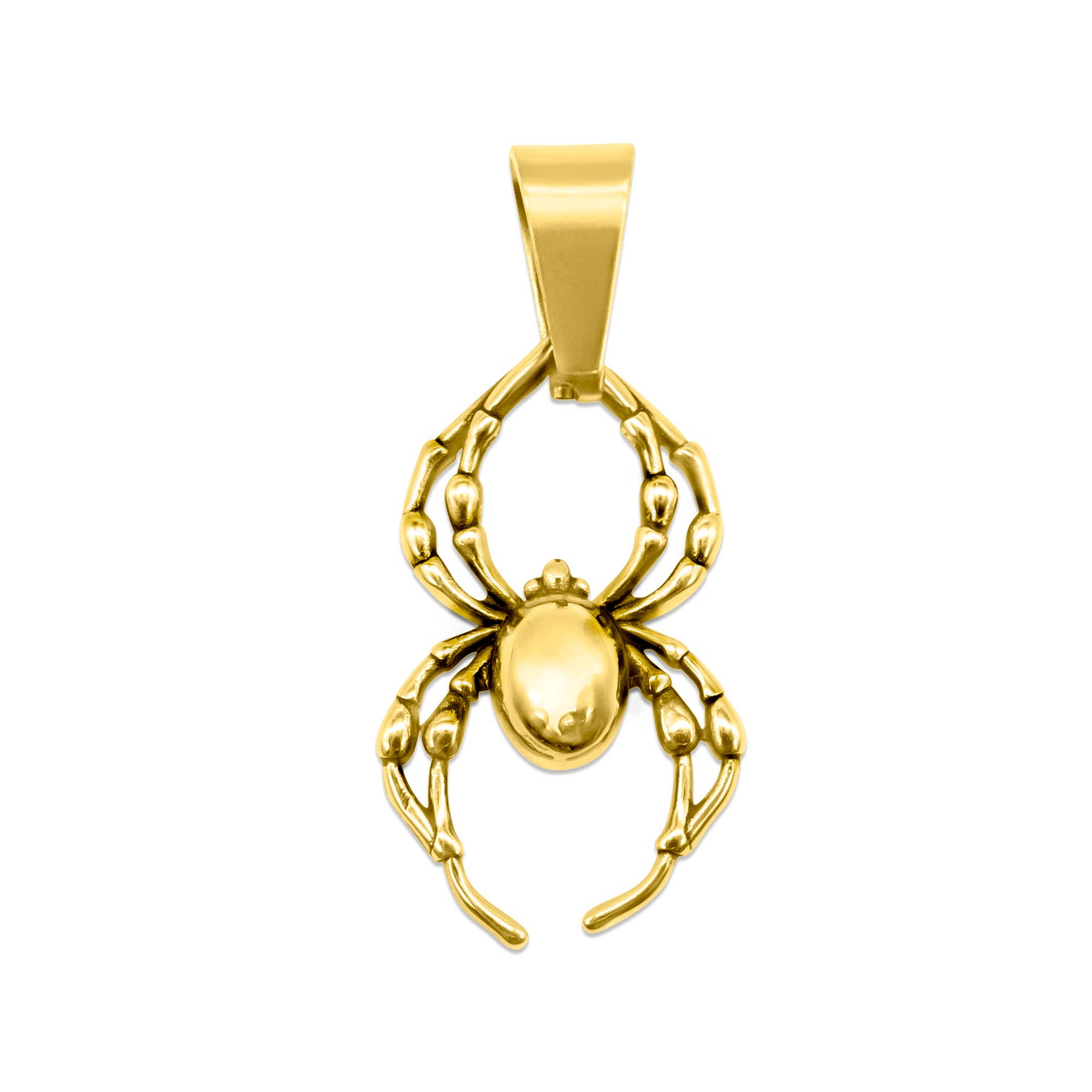 Gold Orb Weaver Spider Charm - Elegant Jewelry for Halloween, Gothic Fashion & Witchy Aesthetic - Perfect for Necklaces, Bracelets & DIY Crafts