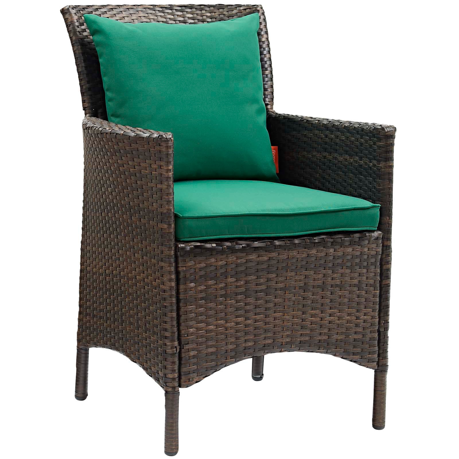 4-Piece Outdoor Wicker Rattan Dining Armchair Set - Weather-Resistant Patio Furniture for Garden, Poolside & Backyard Dining