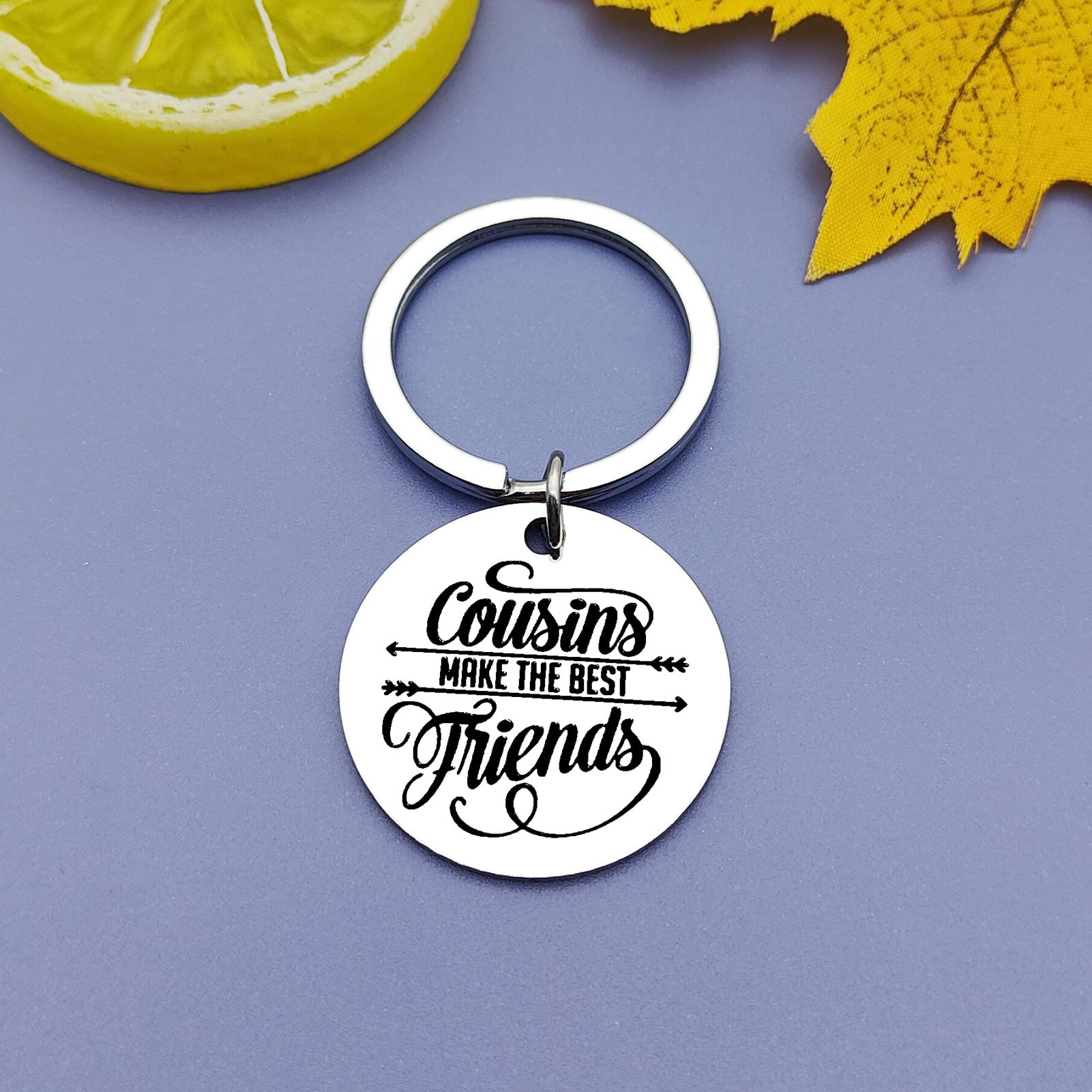 Personalized Cousin Keychain Gift for Women & Men - Best Birthday, Christmas, Thanksgiving & Graduation Present for Favorite Cousin - Family Keepsake for Boys & Girls - Perfect for Everyday Use & Special Occasions