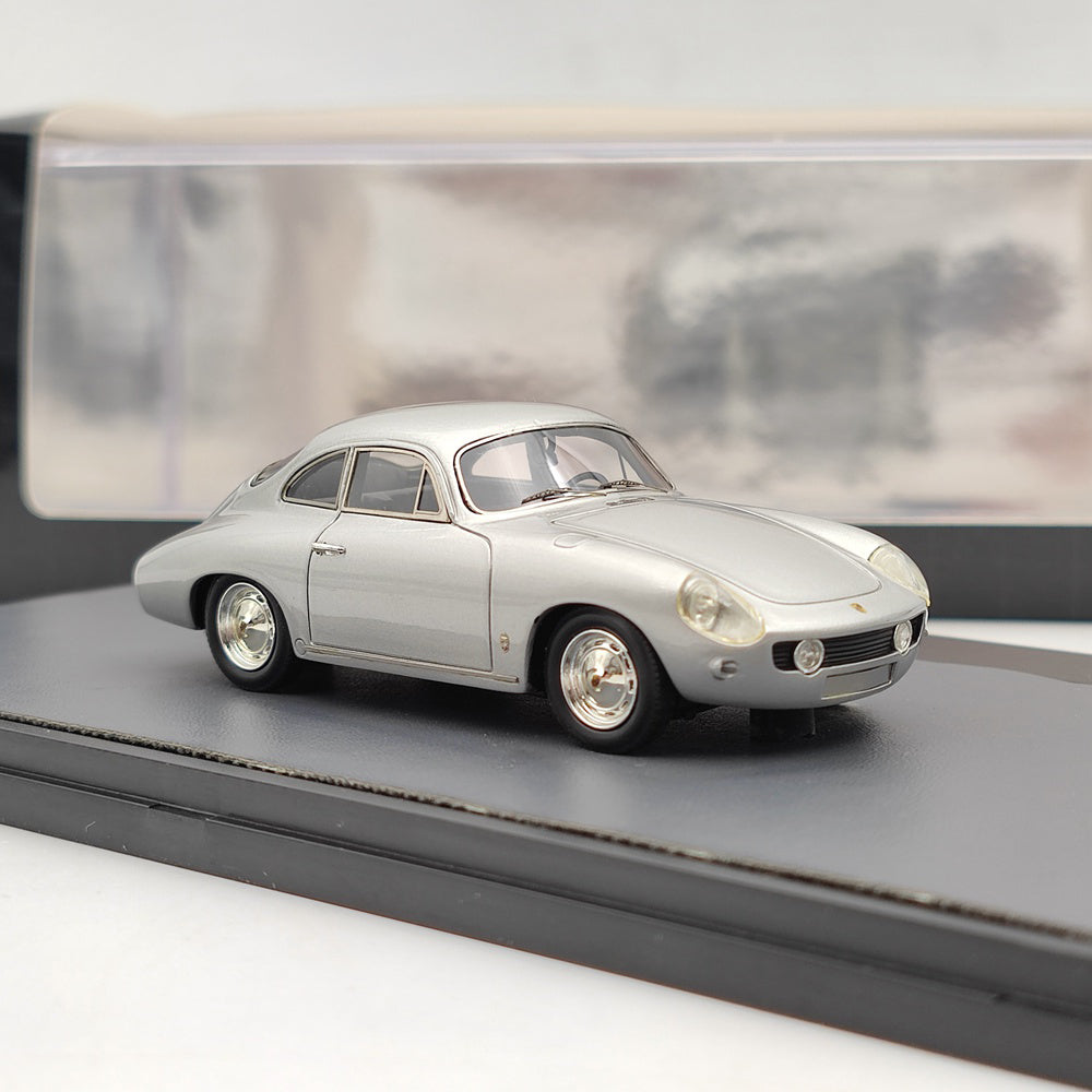 1/43 Scale Porsche 356B 1600 Reutter Ghia Aigle 1961 Silver Resin Model Car MX41607 - Collectible Diecast Vehicle for Display & Gift Giving | Perfect for Car Enthusiasts and Model Collectors