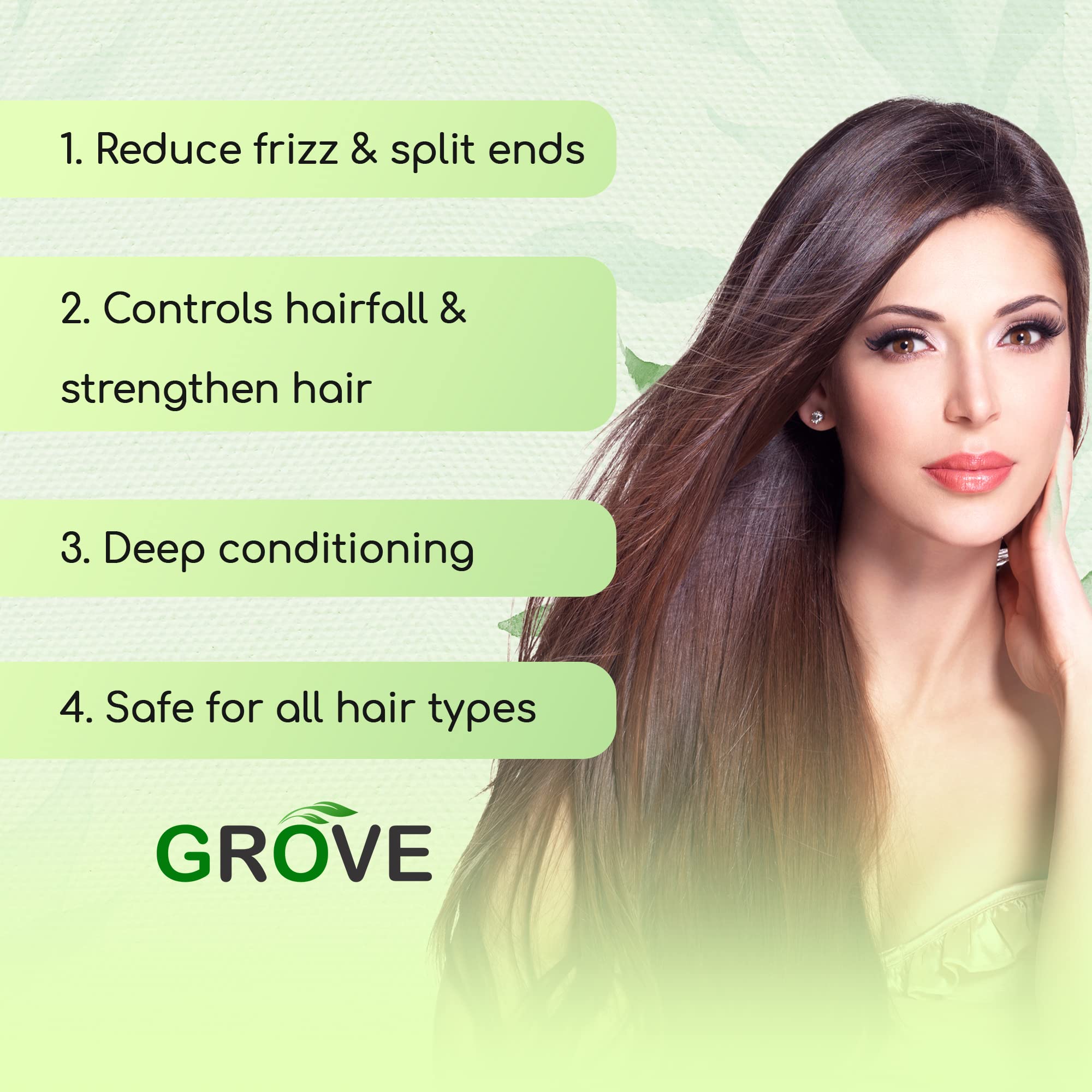 Grove Avocado Onion Deep Conditioning Hair Mask with Argan Oil, Hibiscus & Aloe Vera for Dry, Frizzy Hair – 100g | Hydrating Treatment for Damaged Hair | Perfect for Salon-Quality Hair Care at Home