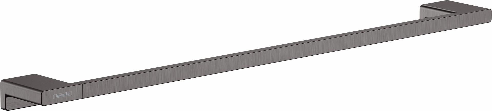 Hansgrohe AddStoris 24-Inch Brushed Black Chrome Towel Bar - Premium Bathroom Accessory for Modern Homes (41747340) - Perfect for Bathrooms, Spas, and Luxury Hotels