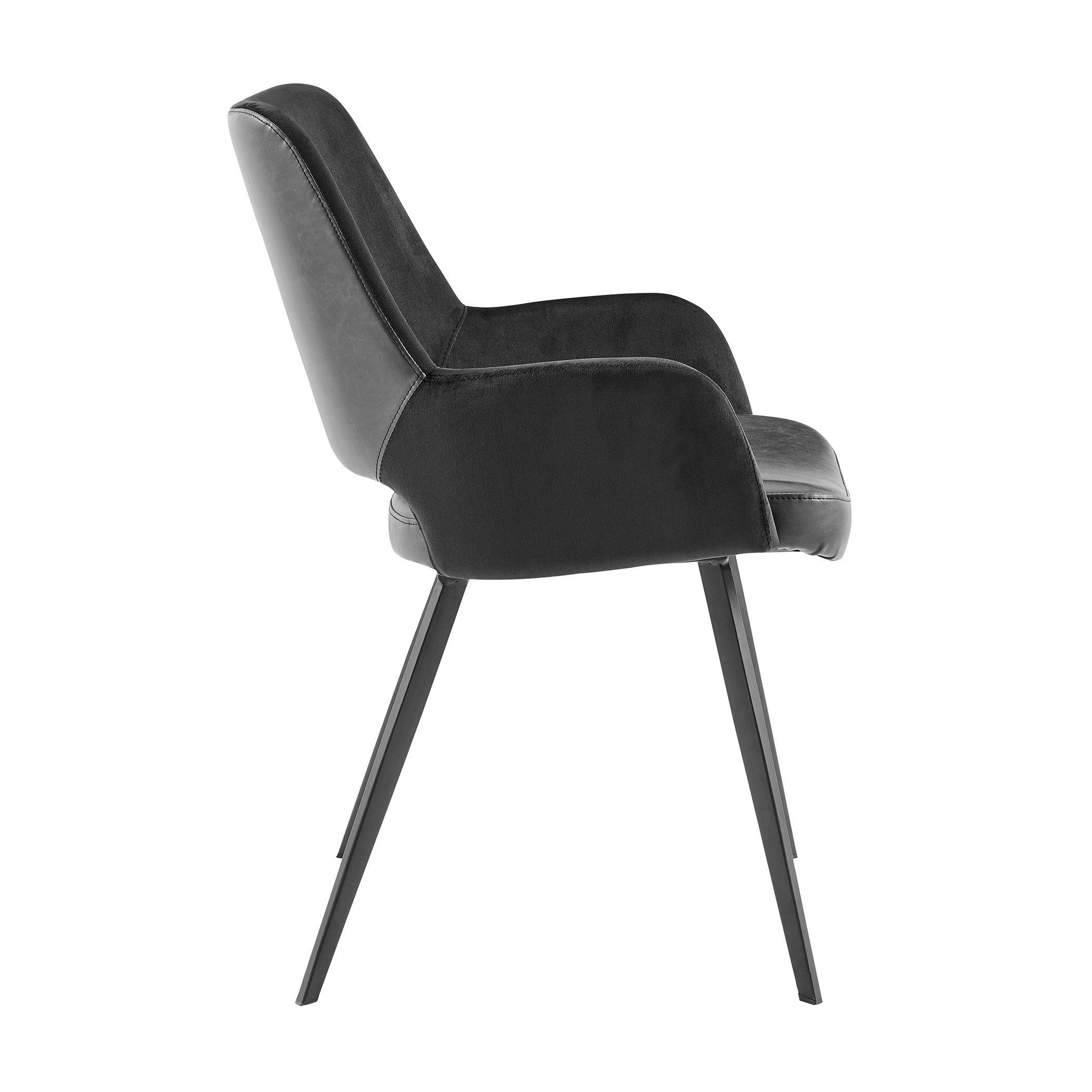 Eurostyle Modern Desi Armchair - Fabric & Leather Upholstered Living Room Chair for Home & Office Comfort