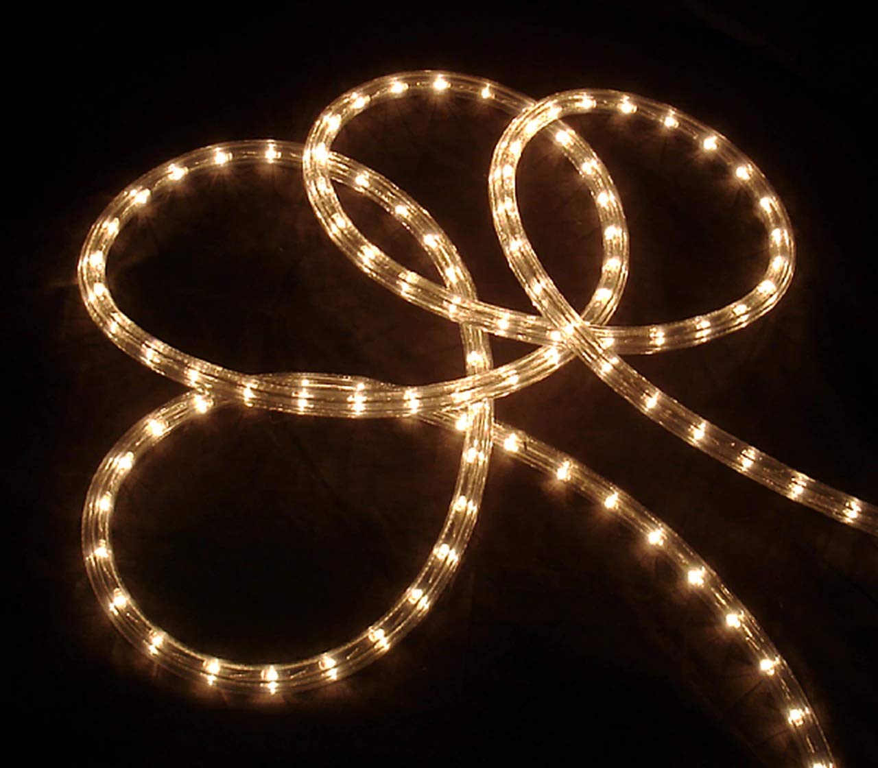 100ft Clear Incandescent Outdoor Christmas Rope Lights - Waterproof Holiday String Lights for Patio, Yard, Garden, and Home Decor (Indoor/Outdoor Use)