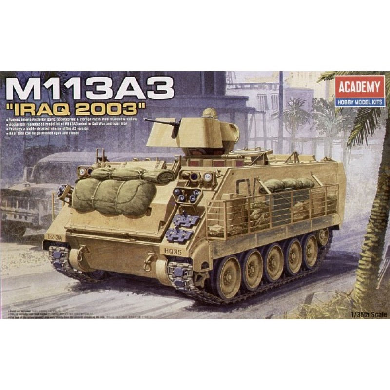 1/35 Scale Academy 13211 M113 Iraq Version Military Vehicle Model Kit - Perfect for Collectors, History Enthusiasts & Diorama Building