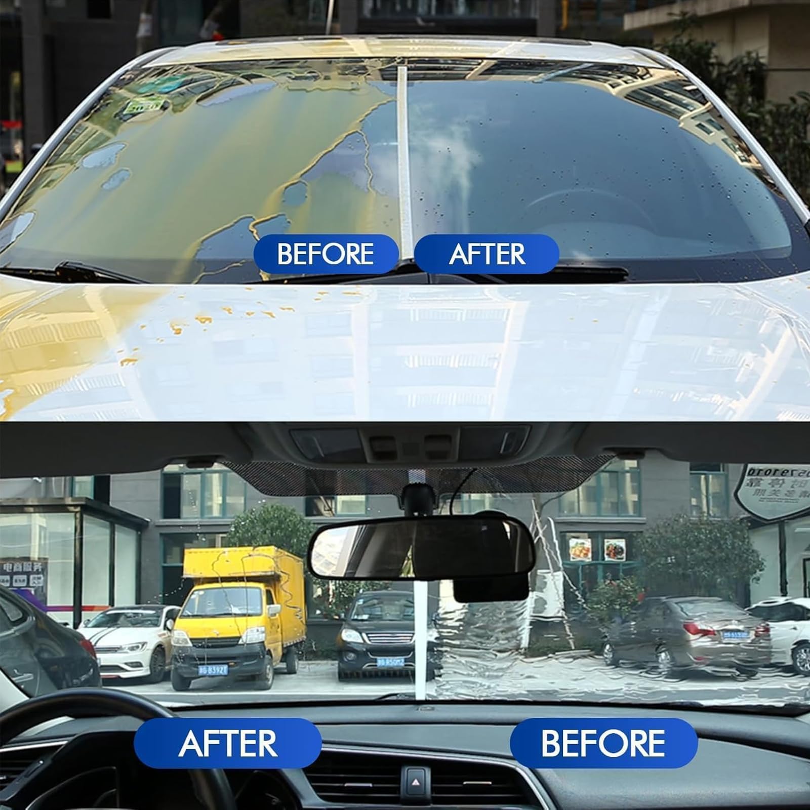 Drigenos 2024 Premium Hydrophobic Windshield Glass Coating - Scratch-Free, Enhances Clarity & Visibility - Long-Lasting Water Repellent for Cars, Trucks, Motorcycles - Ideal for Rainy Weather & Night Driving (1pc)