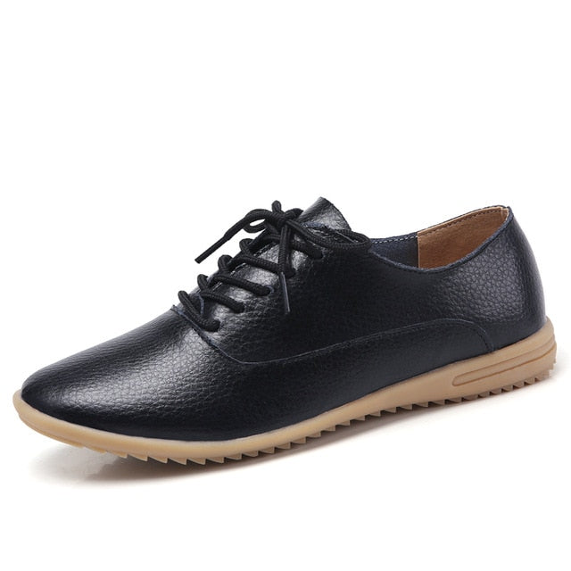 Women's Comfortable Oxford Ballerina Flats - Breathable Slip-On Loafers for Work, Travel & Casual Wear