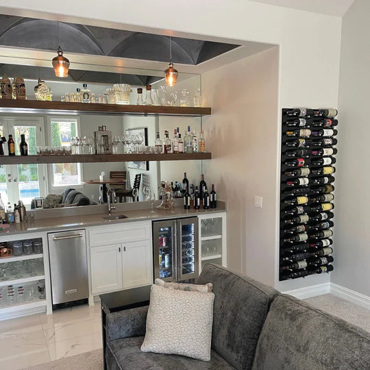 Blue Grouse VINdustry 3ft Tall Rectangular Wine Pegs & Panel Kit - Perfect for Home Wine Cellars, Bars, and Commercial Wine Storage