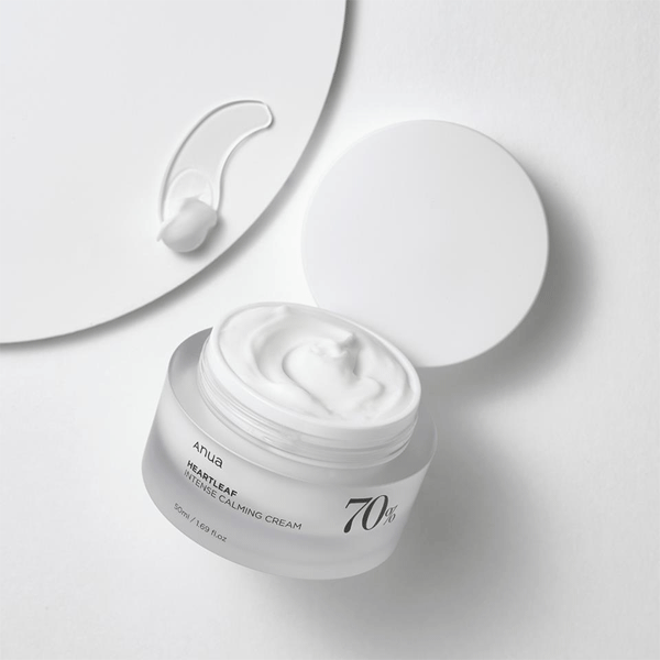 Anua Heartleaf 70 Intense Calming Cream 50ml - Soothing Facial Moisturizer for Sensitive Skin, Redness Relief & Hydration | Perfect for Daily Skincare Routine & Post-Treatment Care