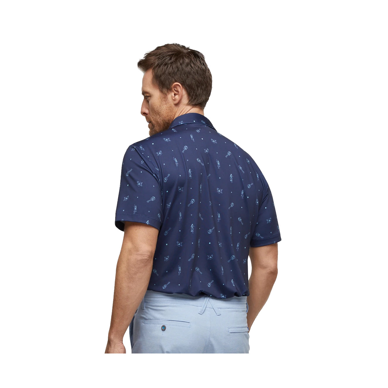Devereux Proper Threads Luau Men's Golf Polo Shirt - Breathable Quick-Dry Performance Fabric for Golf, Casual Wear & Outdoor Activities