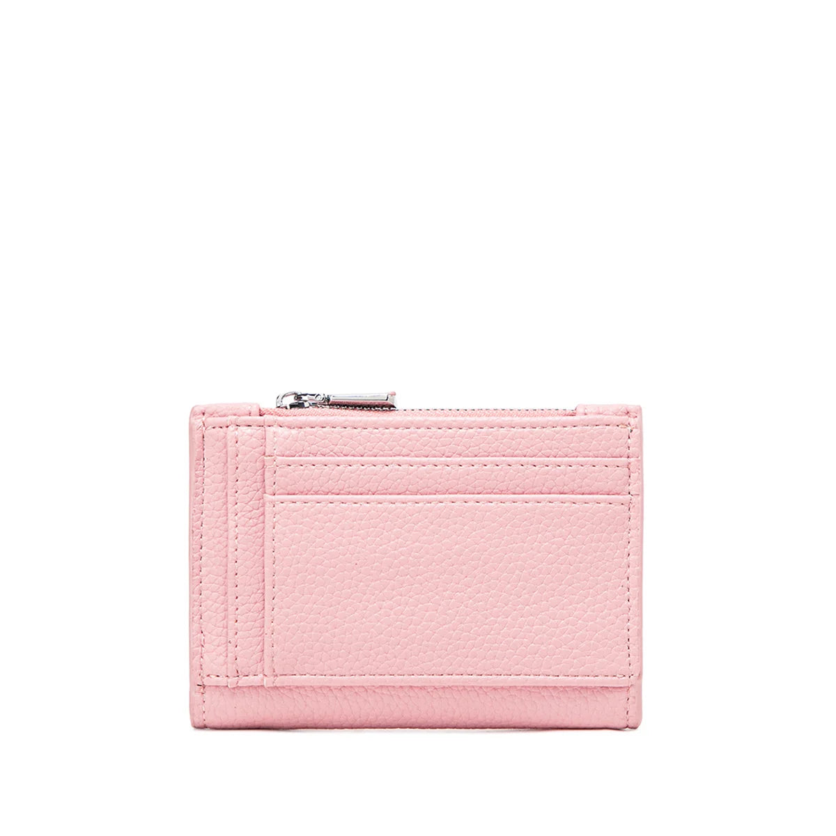 Aiko Light Pink Pebbled Leather Wallet - Stylish & Durable Women's Wallet for Everyday Use, Travel & Gift Giving