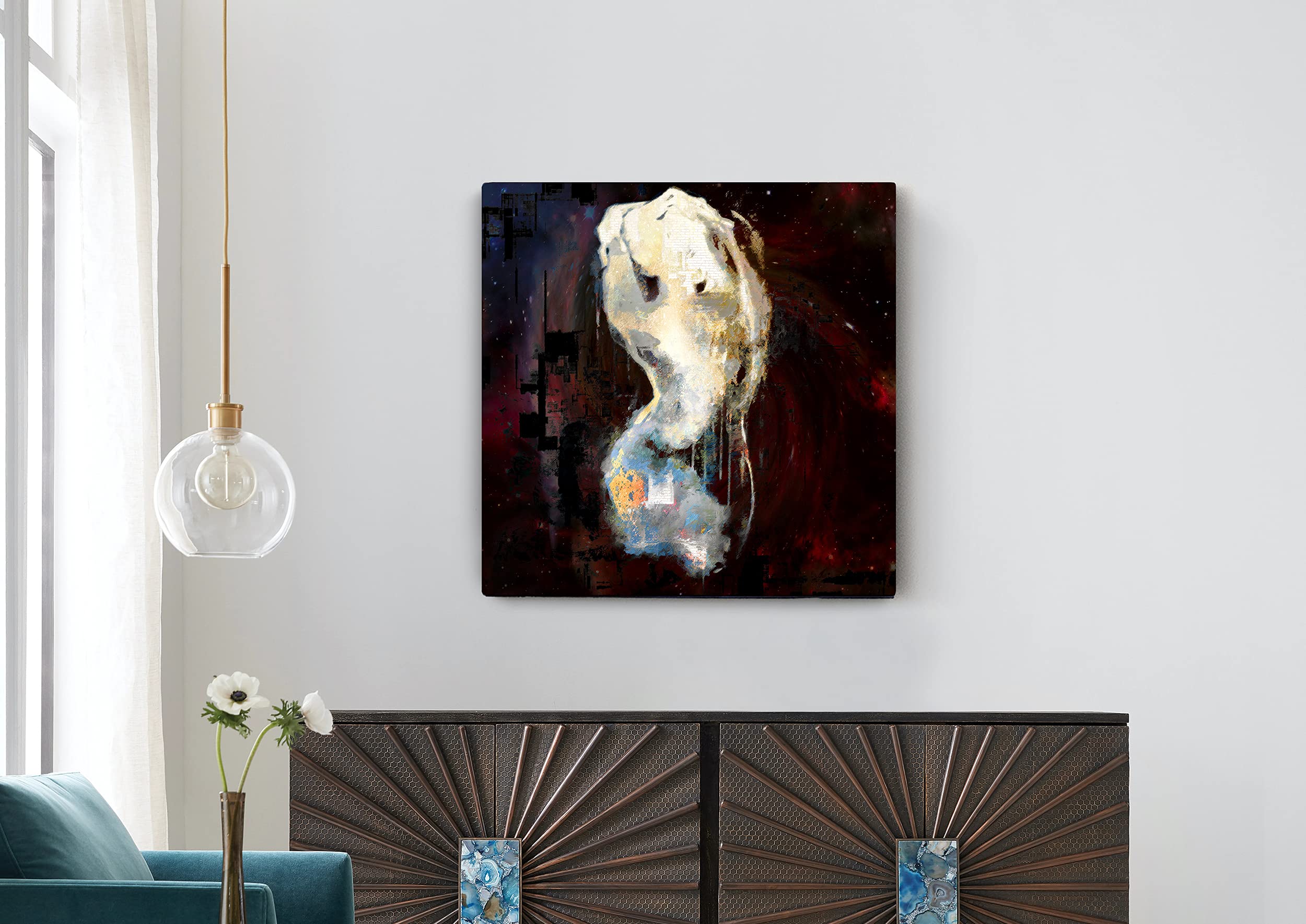 Beyond Beauty II Square Wrapped Canvas Wall Art Print - Modern Home Decor for Living Room, Bedroom & Office - Ready to Hang Abstract Painting