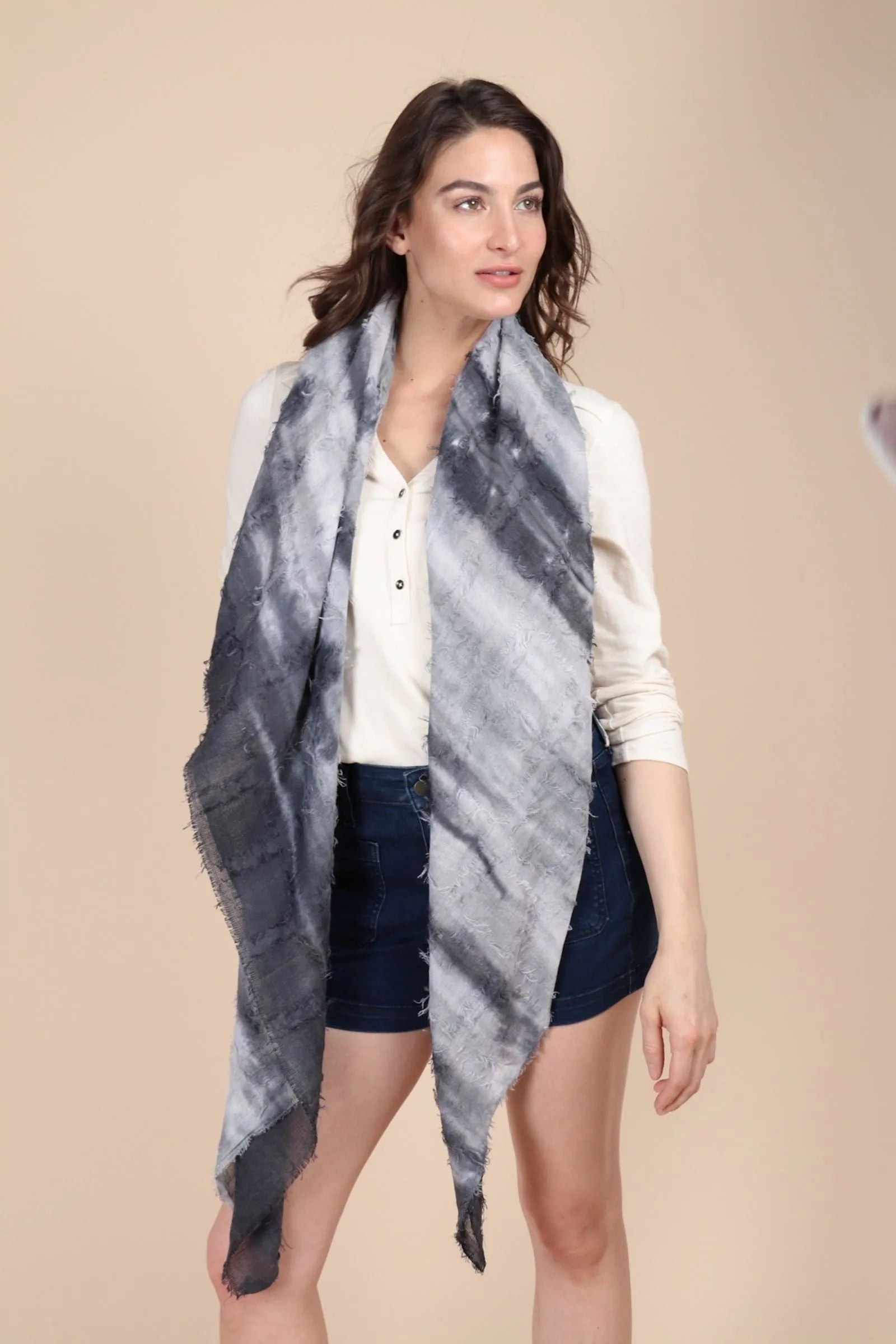 Vibrant Tie Dye Square Scarf - Soft Cotton Fashion Accessory for Women - Perfect for Boho Outfits, Beach Cover-ups, and Festival Style