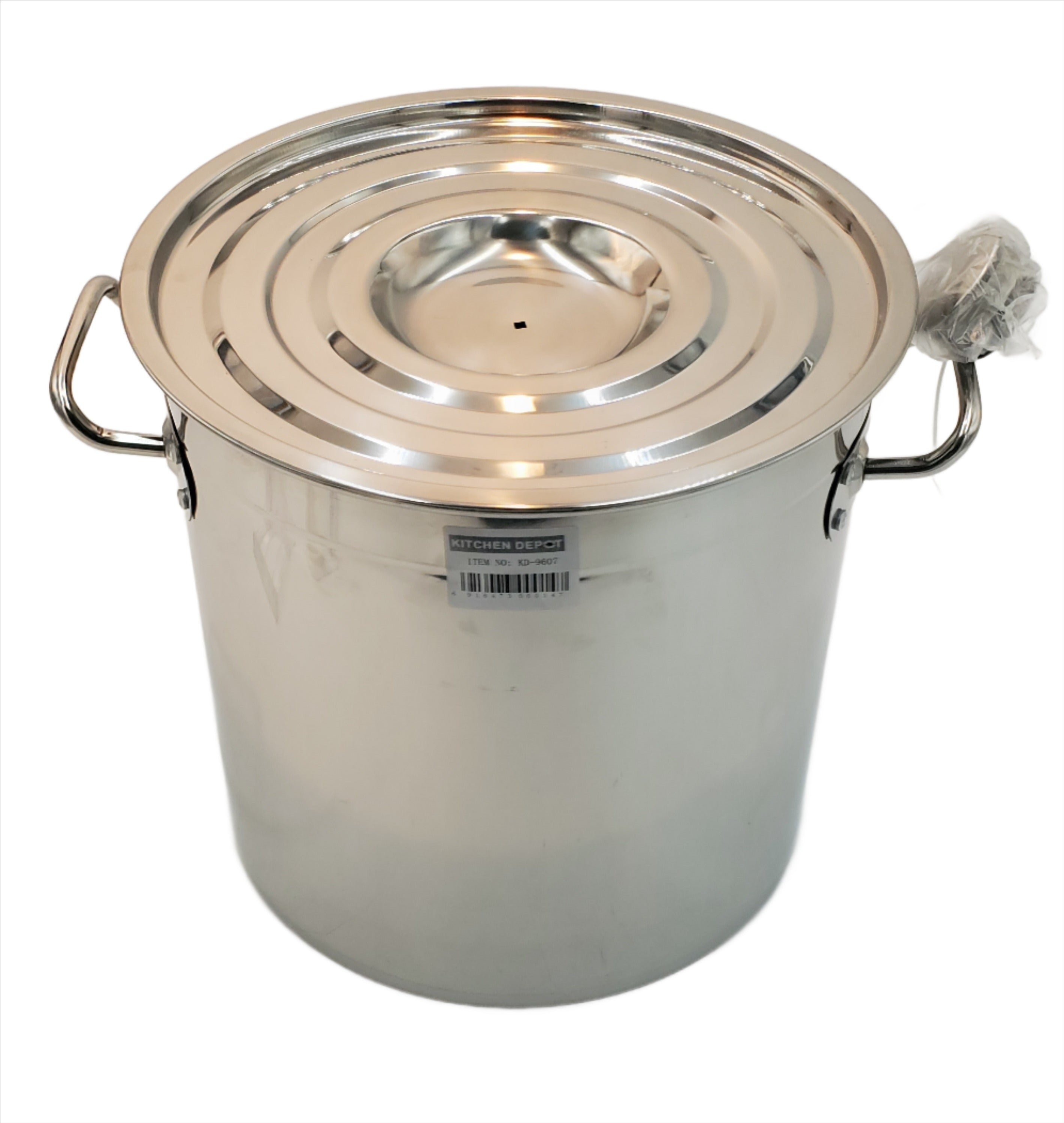 12x12 Stainless Steel Stock Pot 29 QT - Large Cooking Pot for Soups, Stews, and Boiling Pasta - Perfect for Home Kitchens and Restaurants