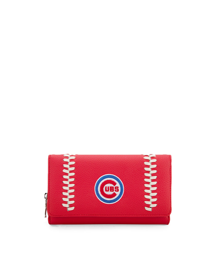 Authentic MLB Chicago Cubs Genuine Leather Wallet for Men - Stylish & Durable Bifold Wallet for Baseball Fans - Perfect for Gifts, Game Days & Everyday Use