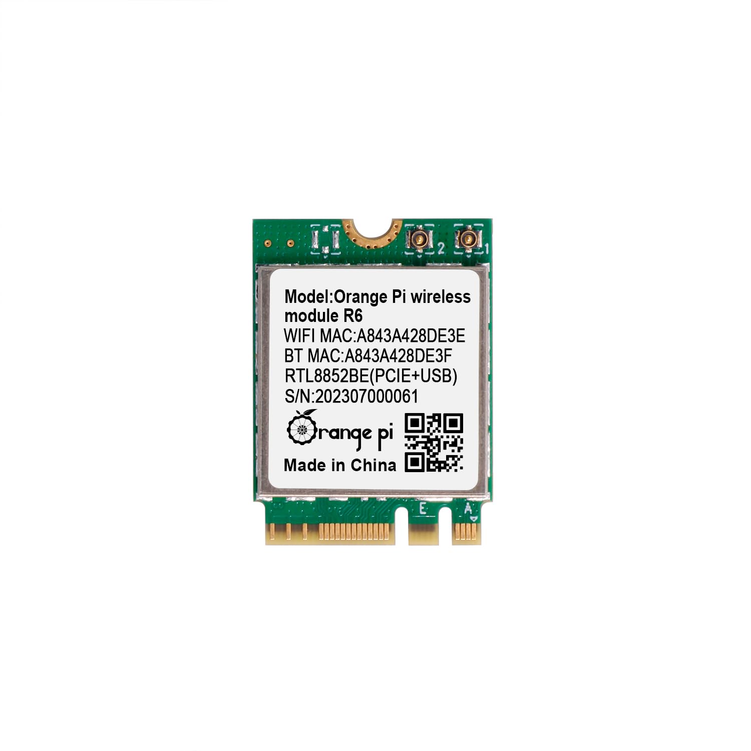 5 Plus Wireless Module R6 - PCIe WiFi 6 & Bluetooth 5.2 Network Adapter for Orange Pi 5 Plus | High-Speed Dual-Band Gaming & IoT Connectivity