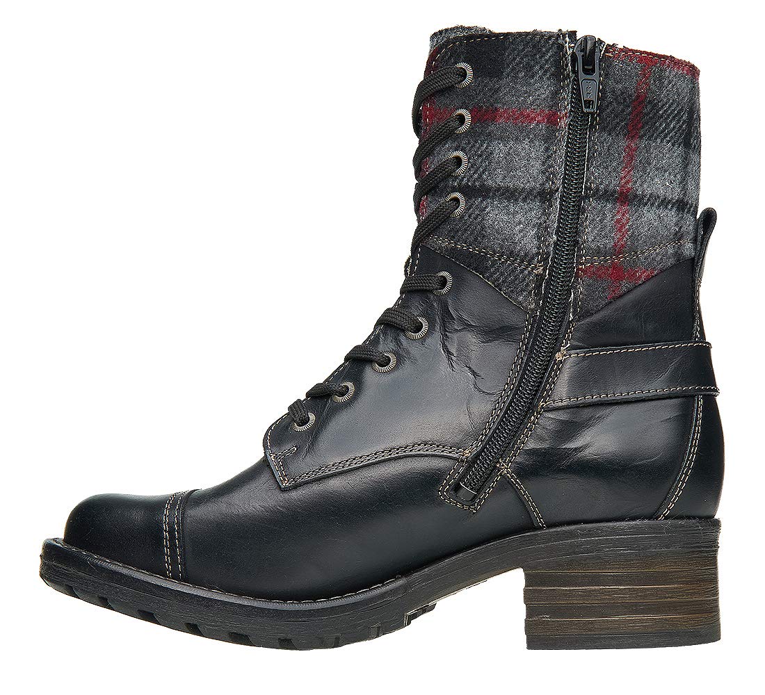 Taos Crave Women's Boots - Stylish & Comfortable Ankle Boots with Lace-Up & Side Zipper, Removable Arch Support Footbed - Perfect for Fall Fashion, Office Wear & Casual Outings