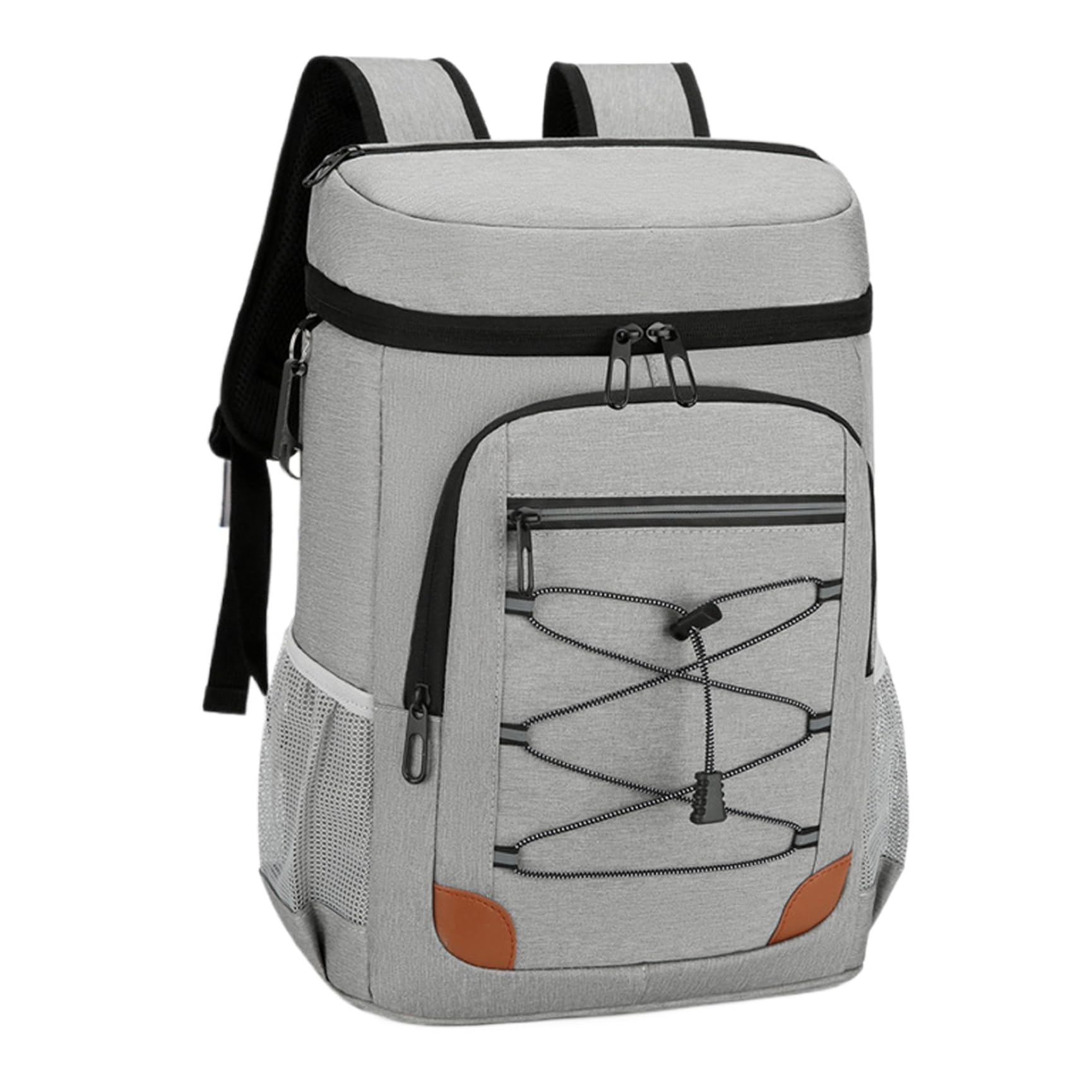 Waterproof Insulated Cooler Backpack - Lightweight Leakproof Lunch Bag for Outdoor Picnics, Beach Trips & Sports Activities | Light Gray Sports Supplies