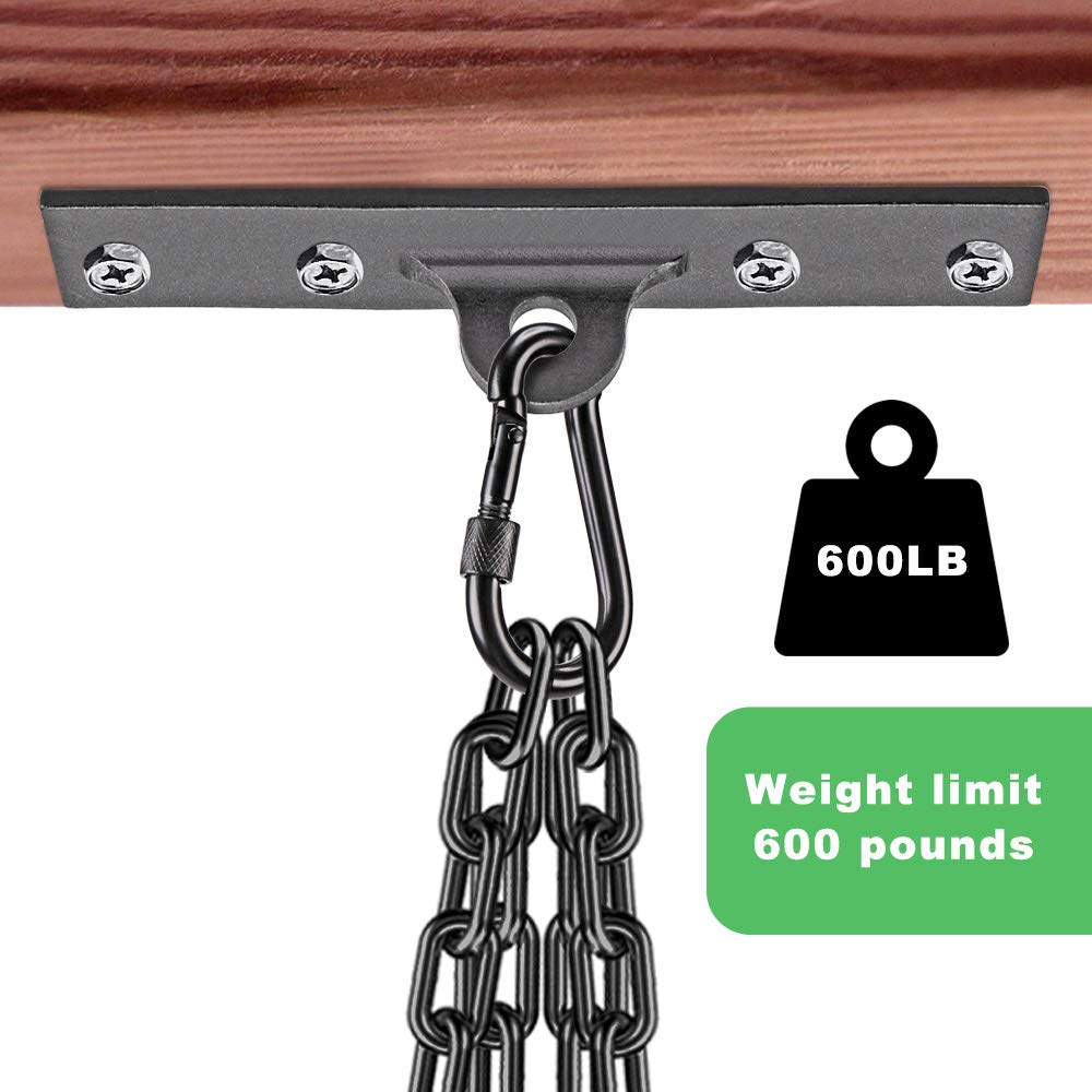 Dolibest Heavy Duty Punching Bag Hangers - Ceiling Mount Brackets with Carabiner for Boxing, MMA Training, Strength Workouts, Aerial Yoga Swing & Resistance Bands - Perfect for Home Gym, Garage & Martial Arts Studio