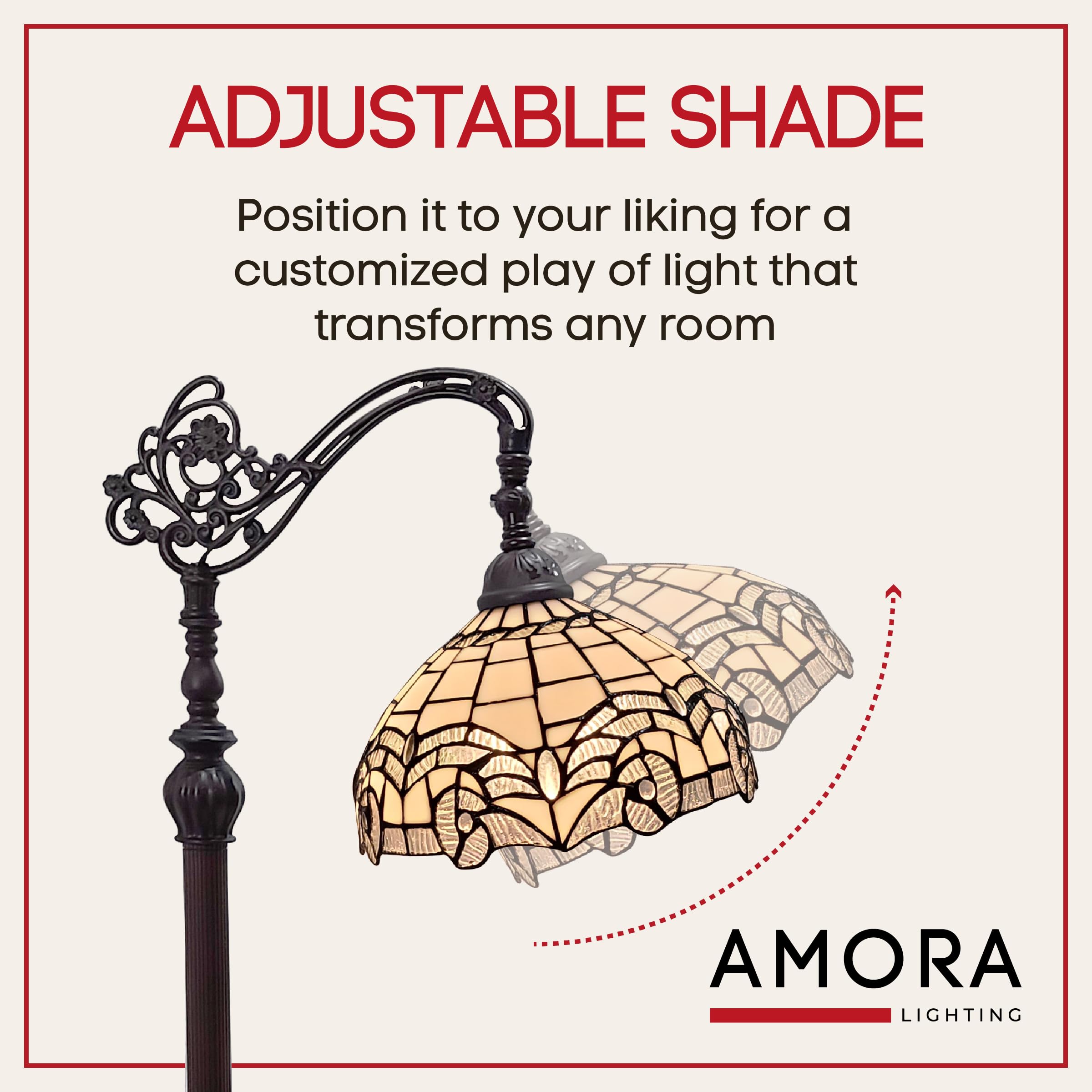Amora Tiffany Floor Lamp - 62