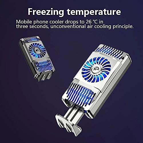 Semiconductor Phone Cooler - 3-Second Rapid Cooling Fan for Gaming & Live Streaming - Black | Perfect for Mobile Gamers & Video Watchers