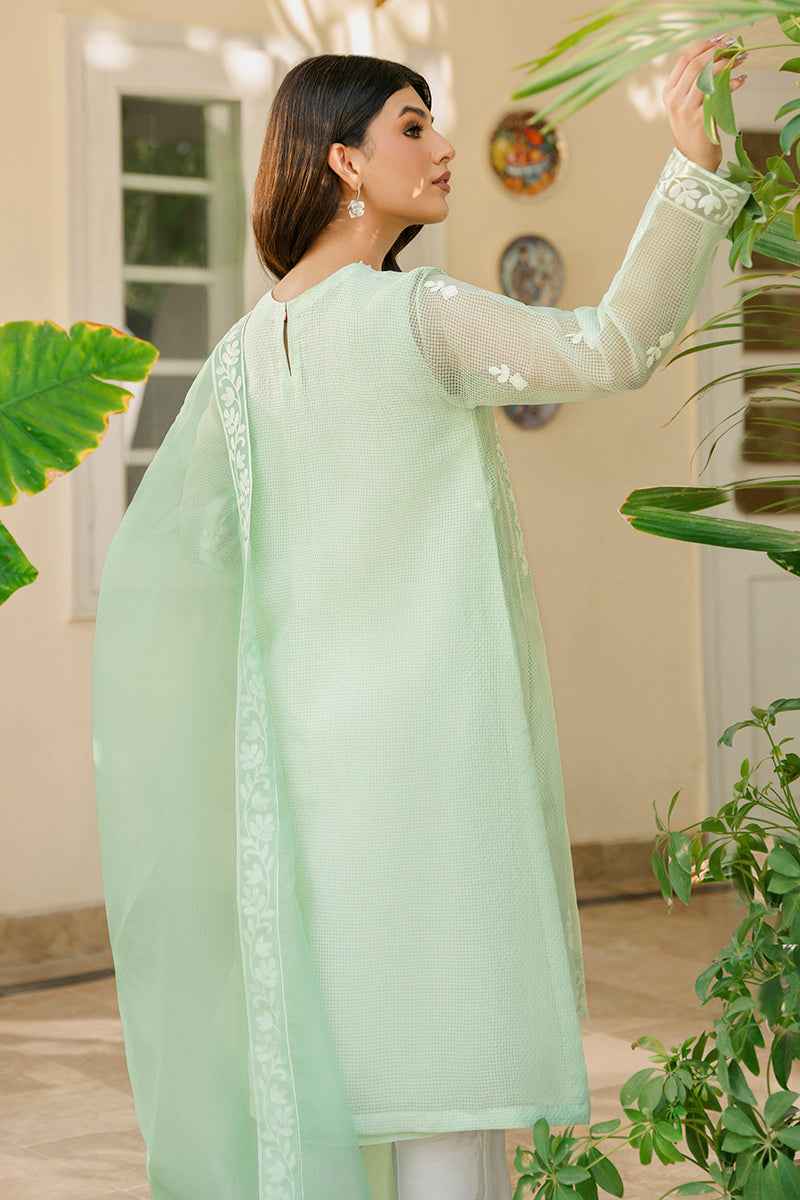 Mint Leaf 2-Piece Set (Shirt & Dupatta) – Stylish Ethnic Outfit for Women | Perfect for Festivals, Weddings & Special Occasions