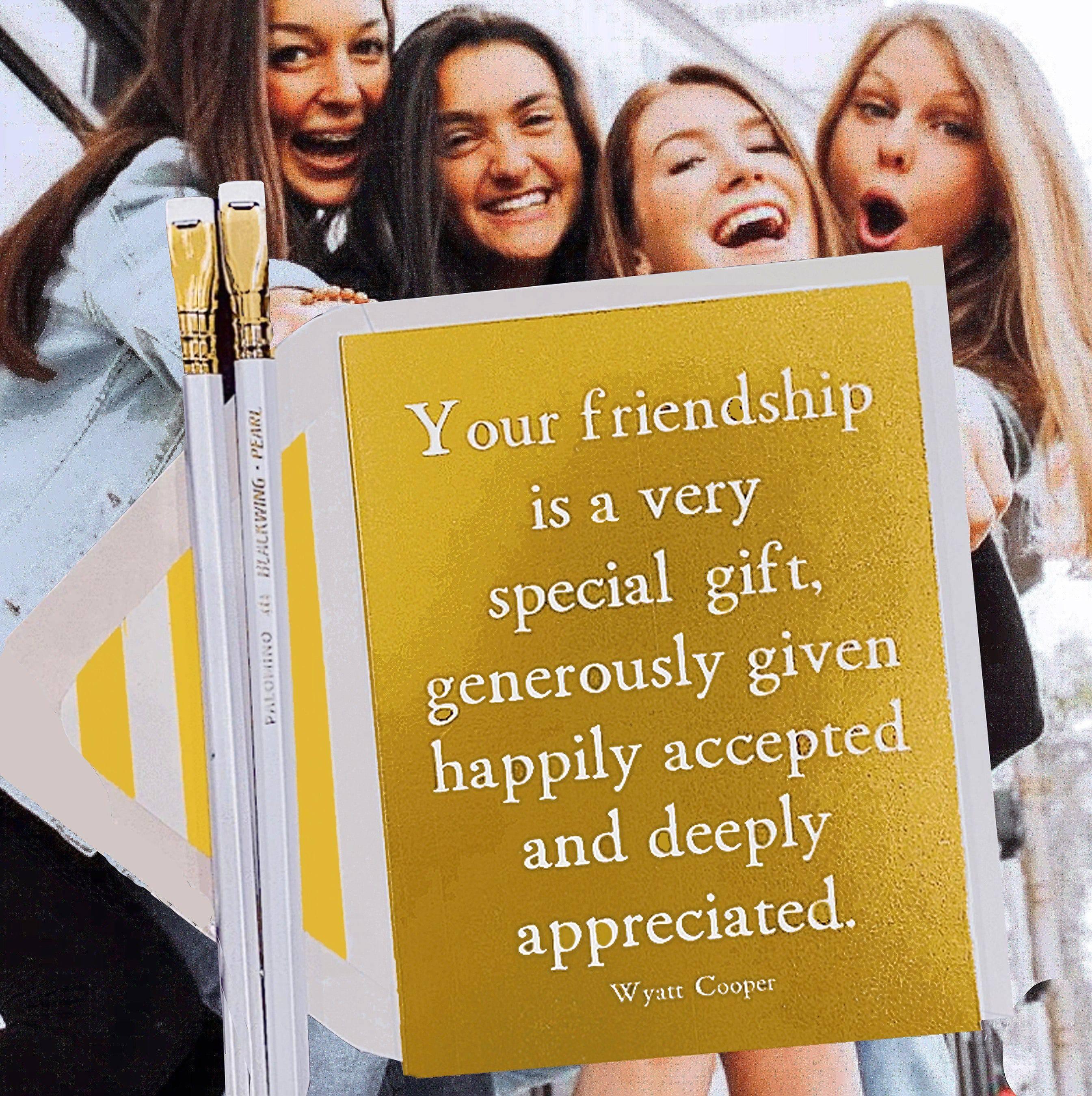 Your Friendship Is A Very Special Gift Greeting Card - Single Folded Blank Note Card for Birthday, Thank You, Anniversary & Friendship Day - Perfect for Handwritten Messages & Keepsakes