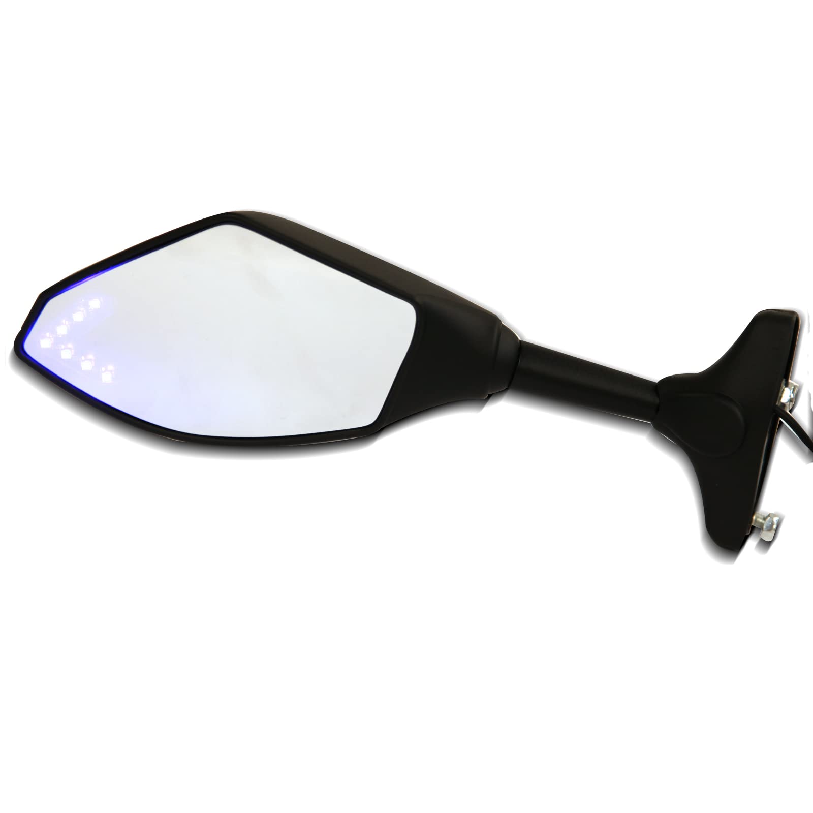 GSXR 600 750 1000 SV600 SV650 Motorcycle LED Side Mirrors with Turn Signals - Enhanced Visibility & Safety for Street & Sport Bikes