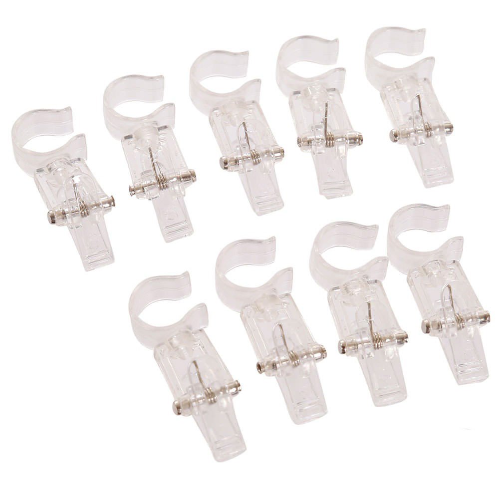 RV Designer M122 Klippy Klips Clear Rope Light Clips - 10 Pack for Outdoor String Lights (Model #G344T3486G 34BG82G21691) - Perfect for RV Decor, Patio Lighting & Holiday Displays