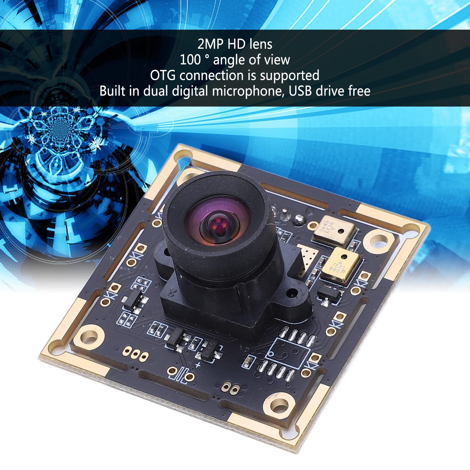 2MP 1080P USB Camera Module with 30FPS - Industrial Computer Camera Board for Advertising Machine, Face Recognition & Video Conferencing
