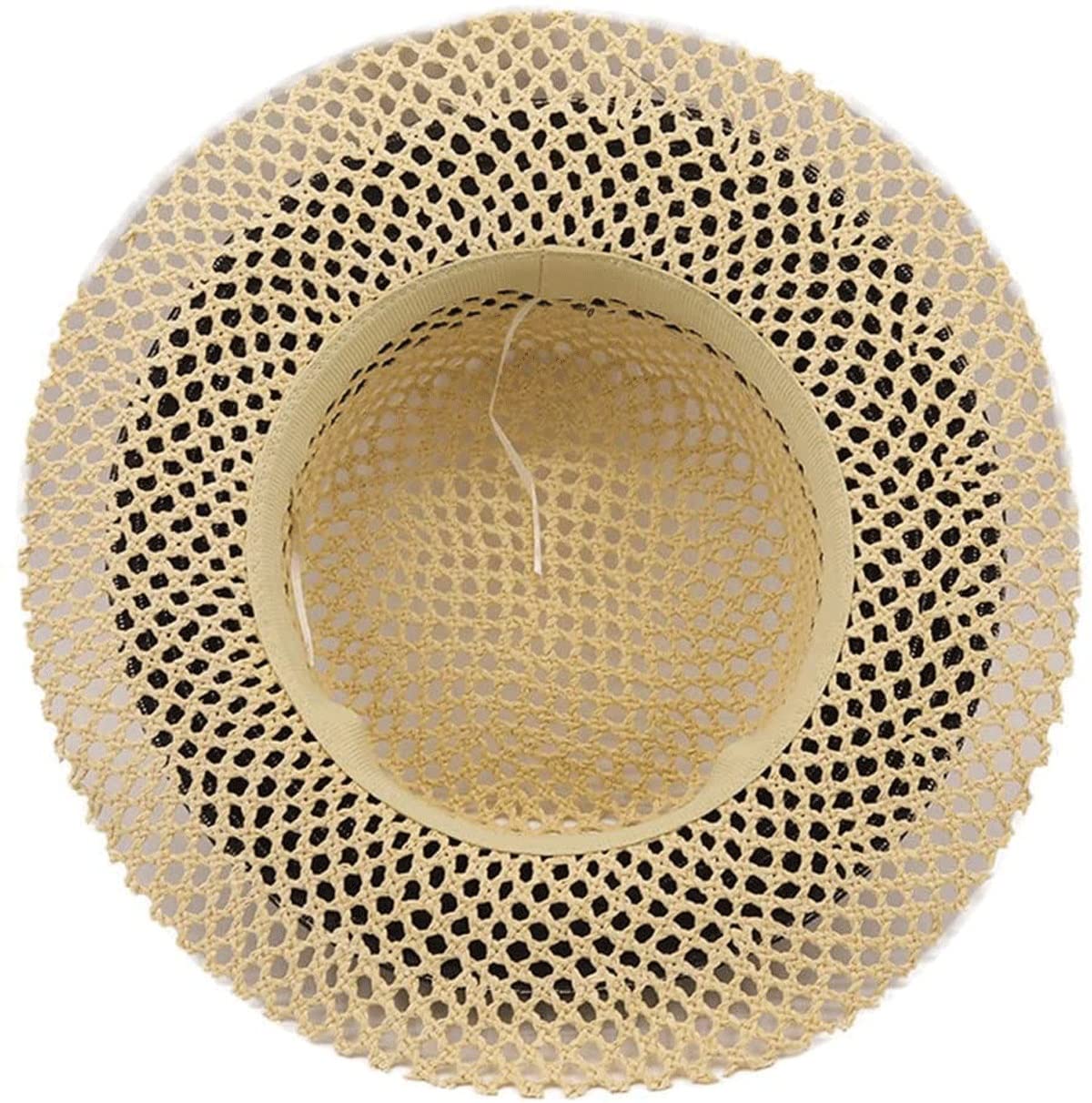 Women's Straw Fedora Hat - Short Brim Panama Style Sun Hat for Beach, Vacation & Summer Outfits (Gray, One Size) - Perfect for Pool Parties, Travel & Outdoor Activities