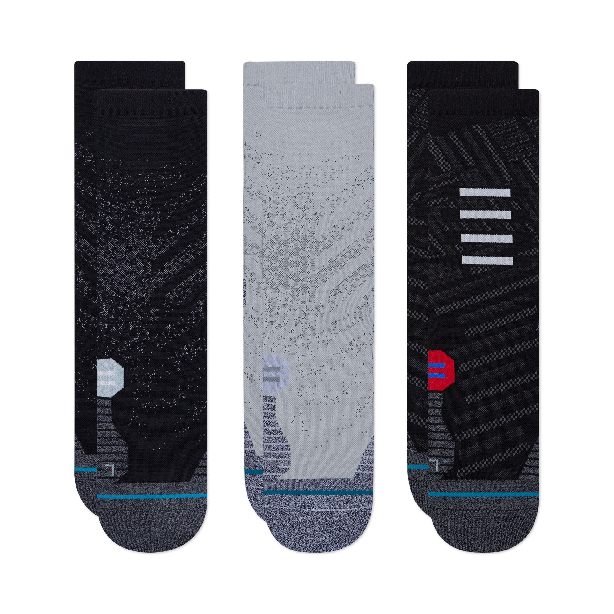 Stance Run Crew Socks (3 Pack) - Moisture-Wicking, Cushioned Running Socks for Men & Women - Perfect for Marathon, Gym & Athletic Performance