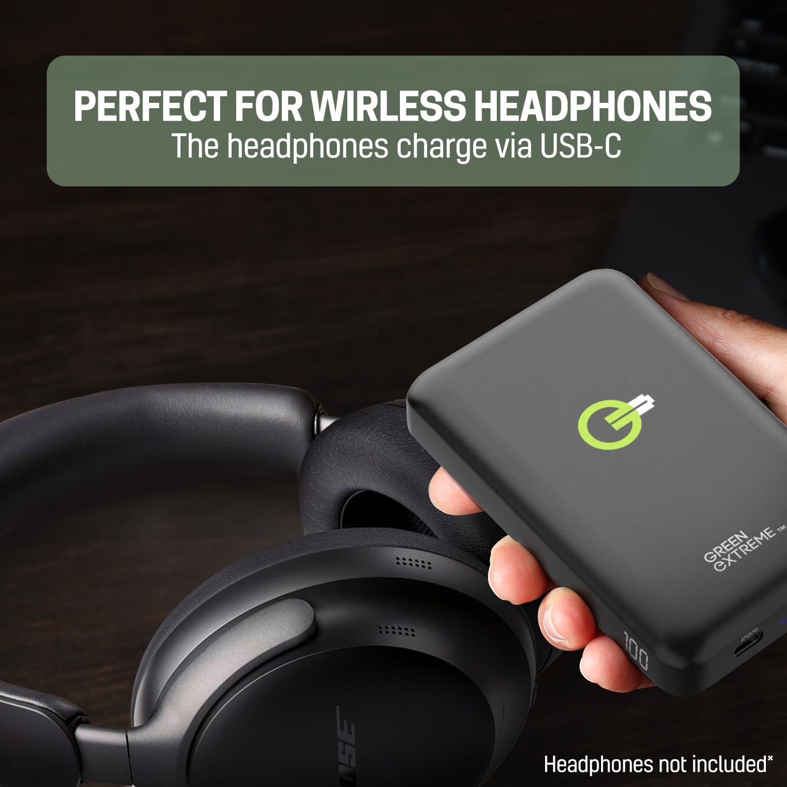 Bose Ultra Open Earbuds with OpenAudio Technology - Wireless Open Ear Headphones, 48H Battery Life, White Smoke & Green Portable Charger - Perfect for Running, Cycling, and Outdoor Activities