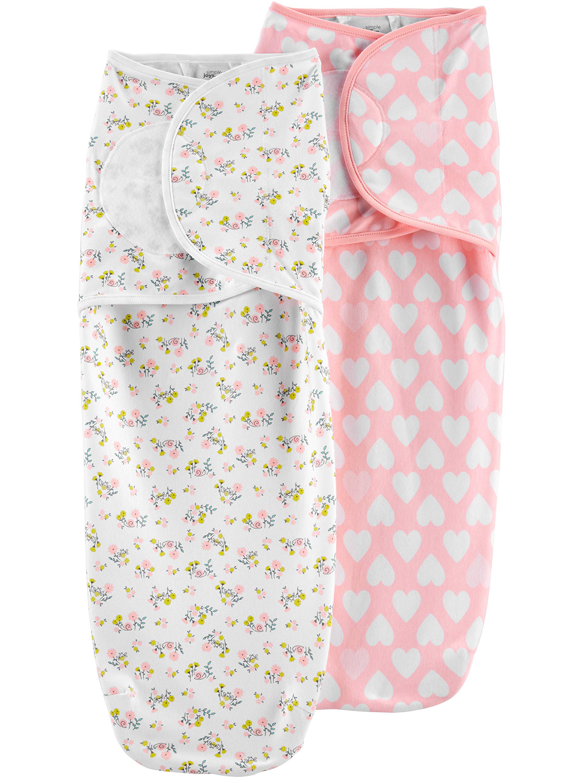 Carter's Baby Girls' Cotton Swaddle Blankets - Soft & Breathable Multipack for Newborns | Perfect for Nursery, Swaddling, and Baby Shower Gifts