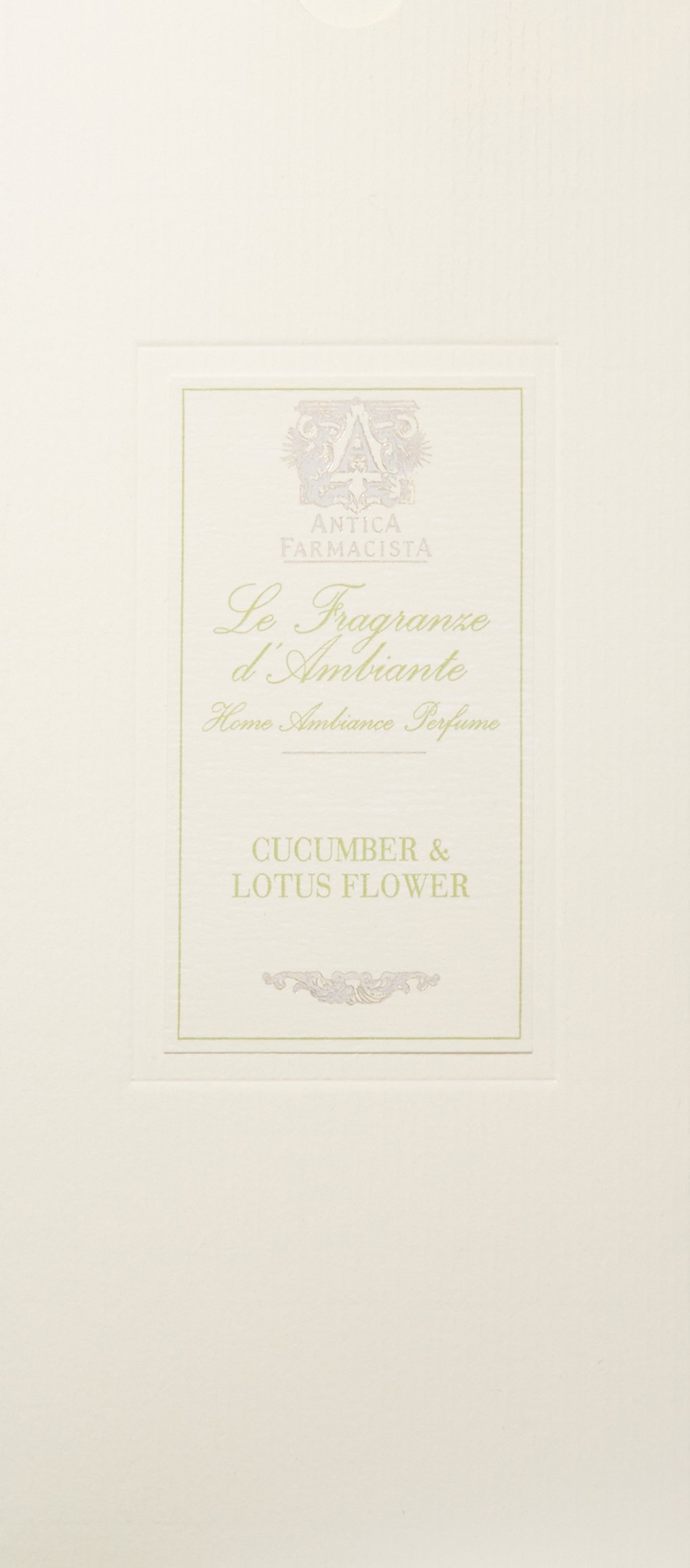 Antica Farmacista Luxury Home Ambiance Diffuser - Cucumber & Lotus Flower Scent - 16.9 Fl Oz Aromatherapy Oil Diffuser for Living Room, Bedroom, Spa and Office Relaxation