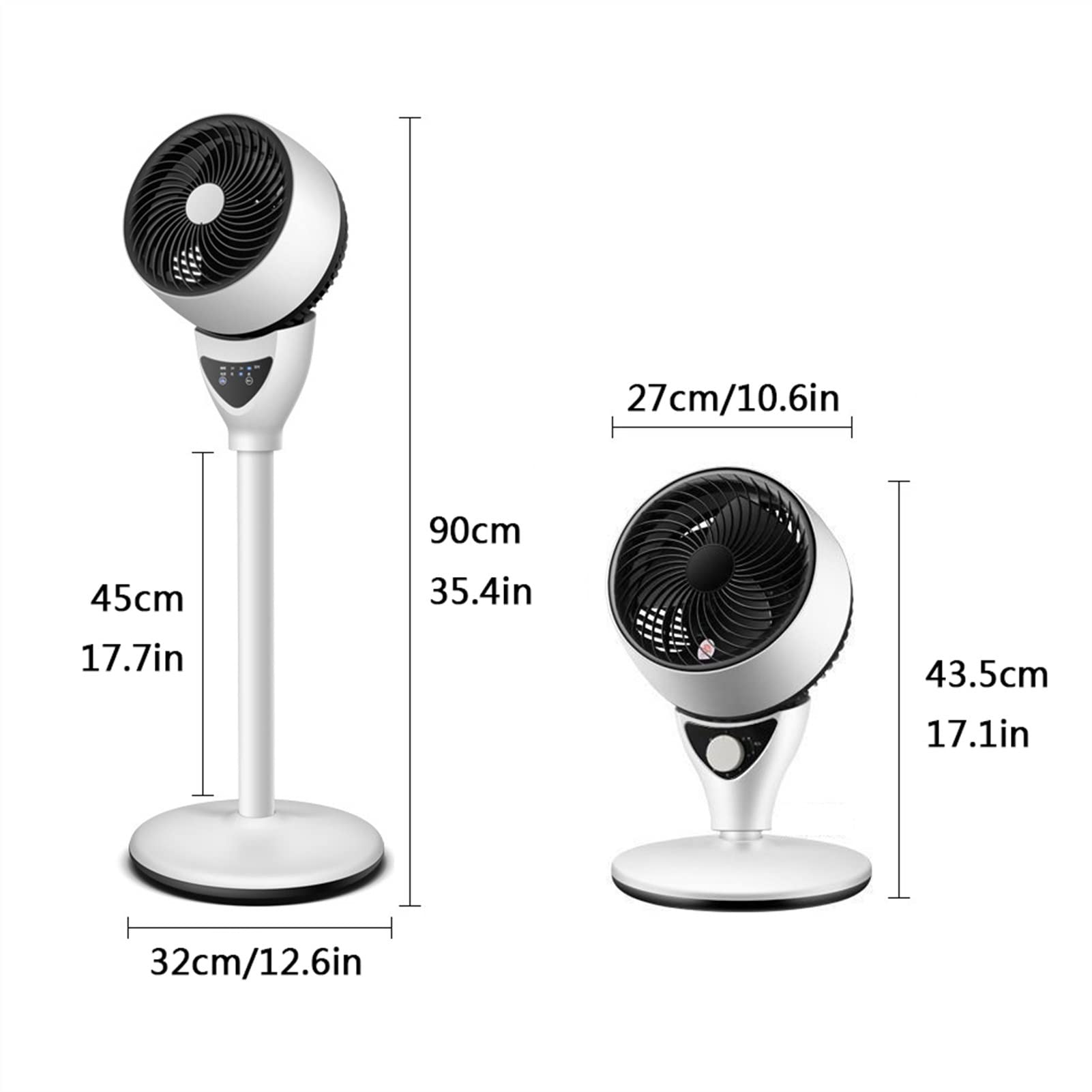 Quiet Oscillating Pedestal Fan with Remote Control - 3 Adjustable Speeds & Built-in Timer - Portable Standing Floor & Desk Air Circulator for Home, Office, Bedroom - Perfect for Cooling, Air Circulation & White Noise Sleep Aid