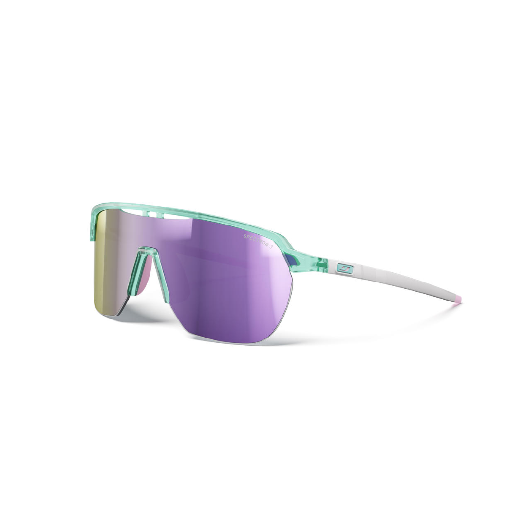 Julbo Frequency SP3 CF Sunglasses - Light Green & Pink Lens for Cycling, Running & Outdoor Sports | UV Protection & Anti-Glare Performance