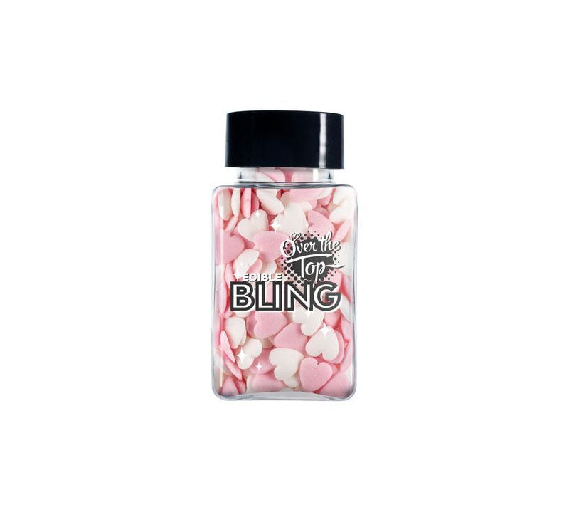 Premium White & Pink Heart Sprinkles for Baking - Edible Cake Decorations, Cupcake Toppers, Cookie Decor - Perfect for Valentine's Day, Birthday Parties & DIY Desserts