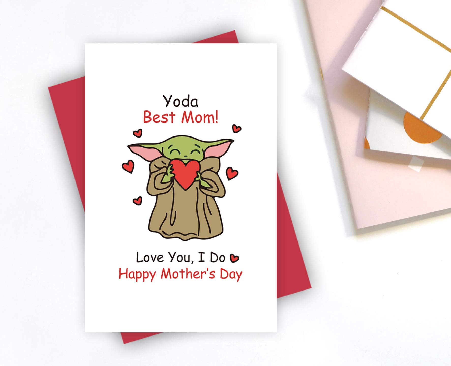 Unique Yoda Best Mom Greeting Card - Funny Star Wars Mother's Day & Birthday Card for Mom - Perfect for Gifts, Special Occasions & Collectors