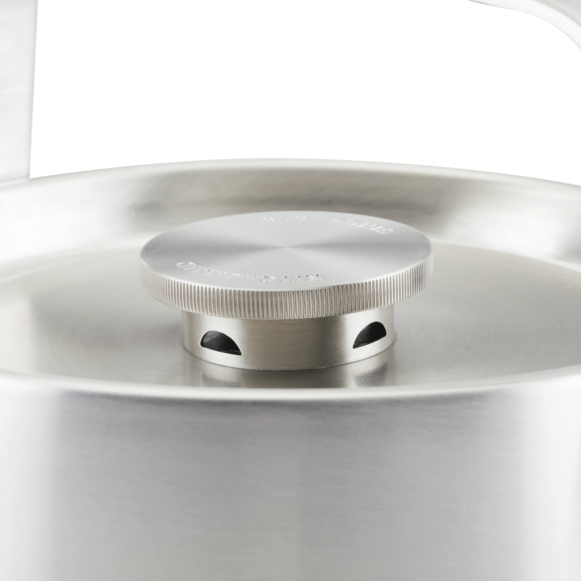 KitchenAid 1.9 Quart Stainless Steel Whistling Tea Kettle - Brushed Finish for Stovetop Use | Perfect for Boiling Water for Tea, Coffee & Cooking | Durable & Stylish Kitchen Essential