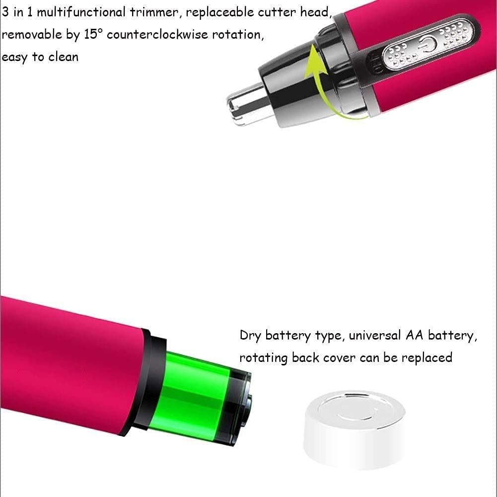 Painless Nose Hair Trimmer for Men & Women - Rechargeable Ear & Eyebrow Grooming Kit, Easy to Use & Clean - Perfect for Travel, Home & Personal Grooming